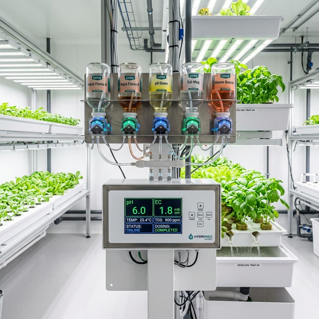 Automated EC pH Hydroponics Dosing Controller Unit by Urja Vikas